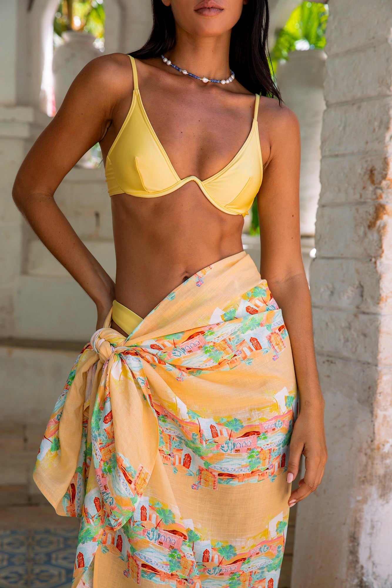 ARESS MILANO Marbella Sarong Casablanca Print