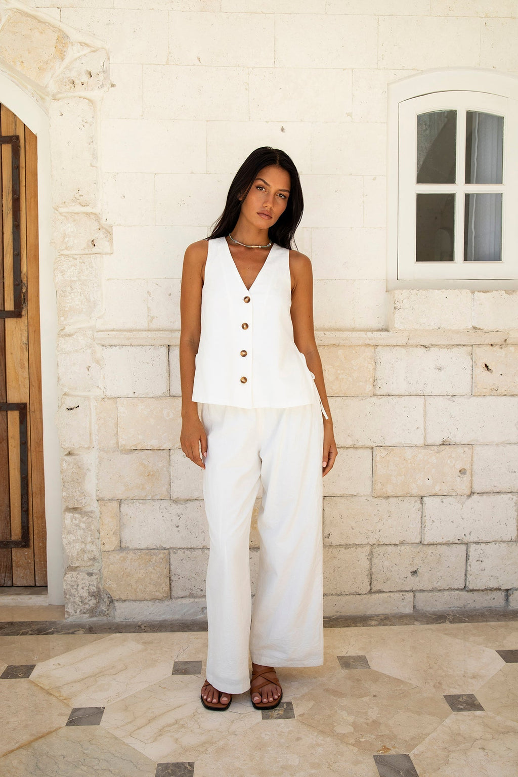 Heading South Vest Top White