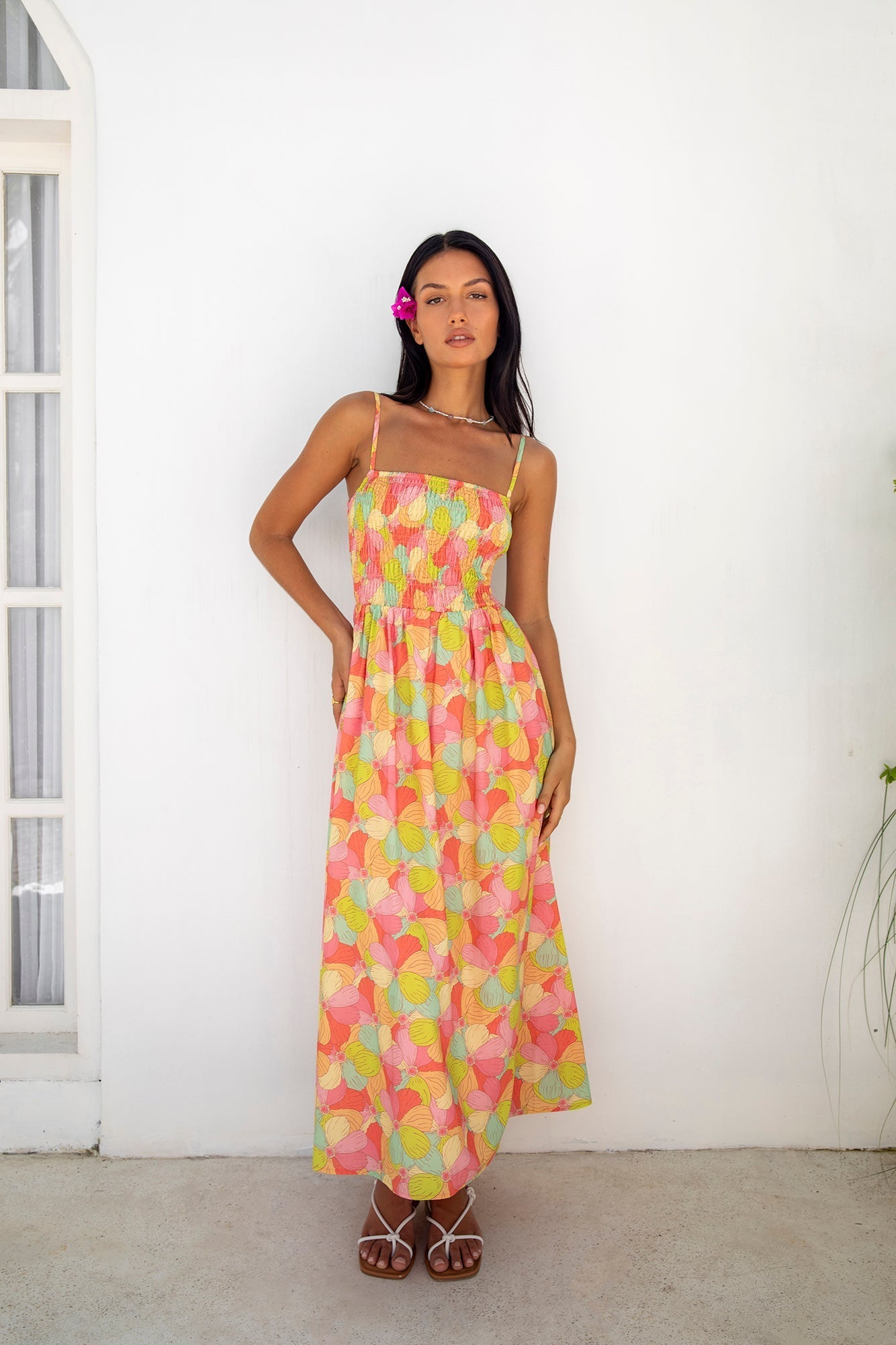 ARESS MILANO In Bloom Maxi Dress Floral