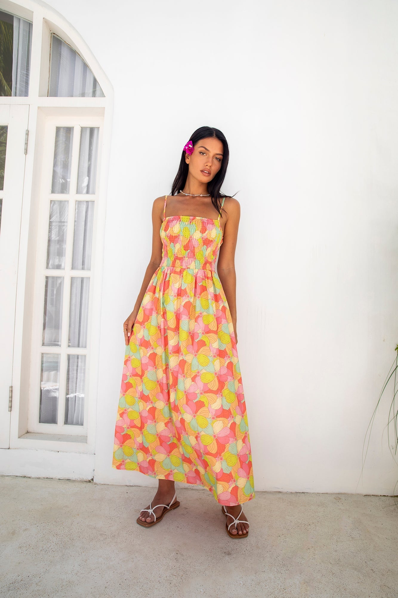 ARESS MILANO In Bloom Maxi Dress Floral