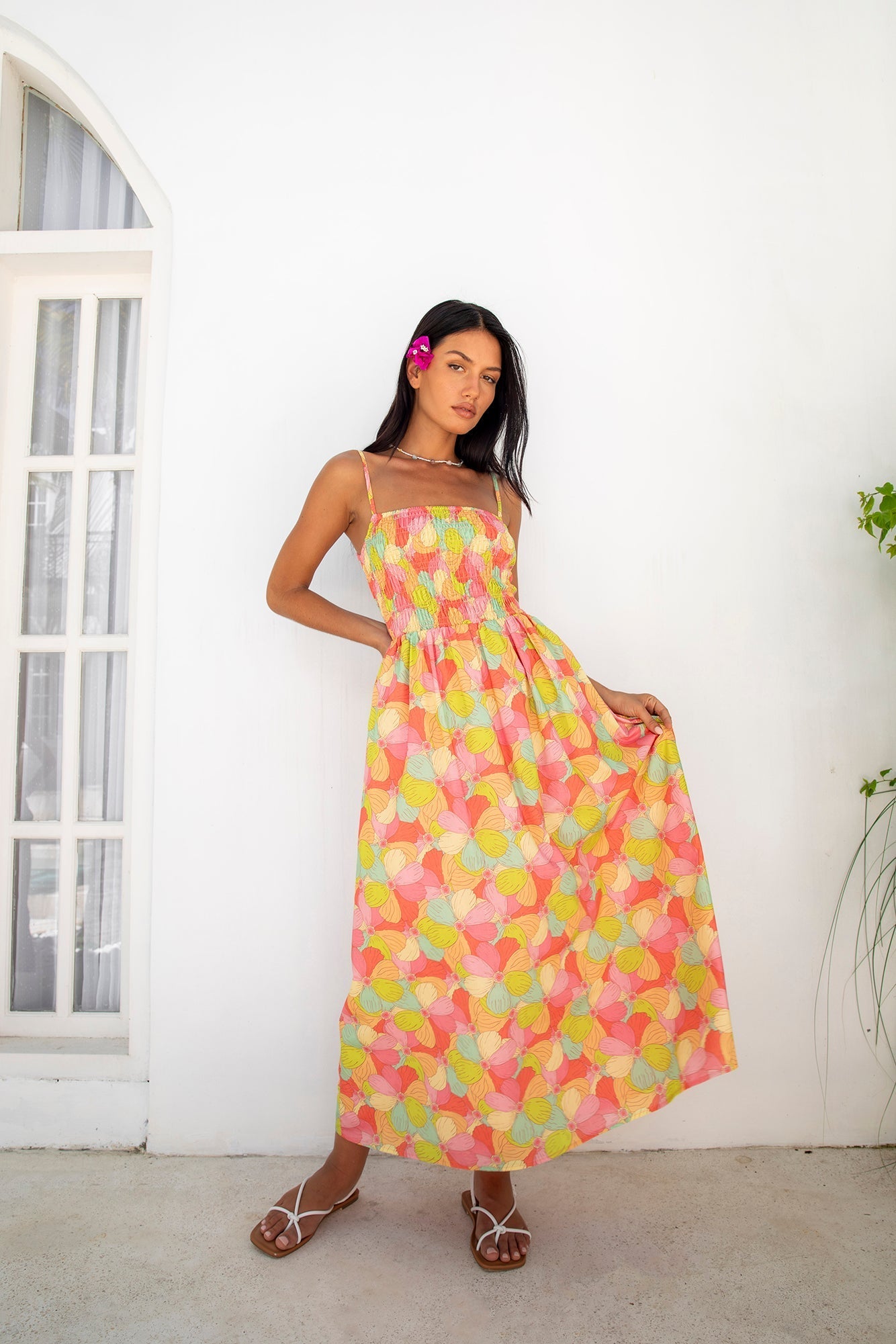 ARESS MILANO In Bloom Maxi Dress Floral