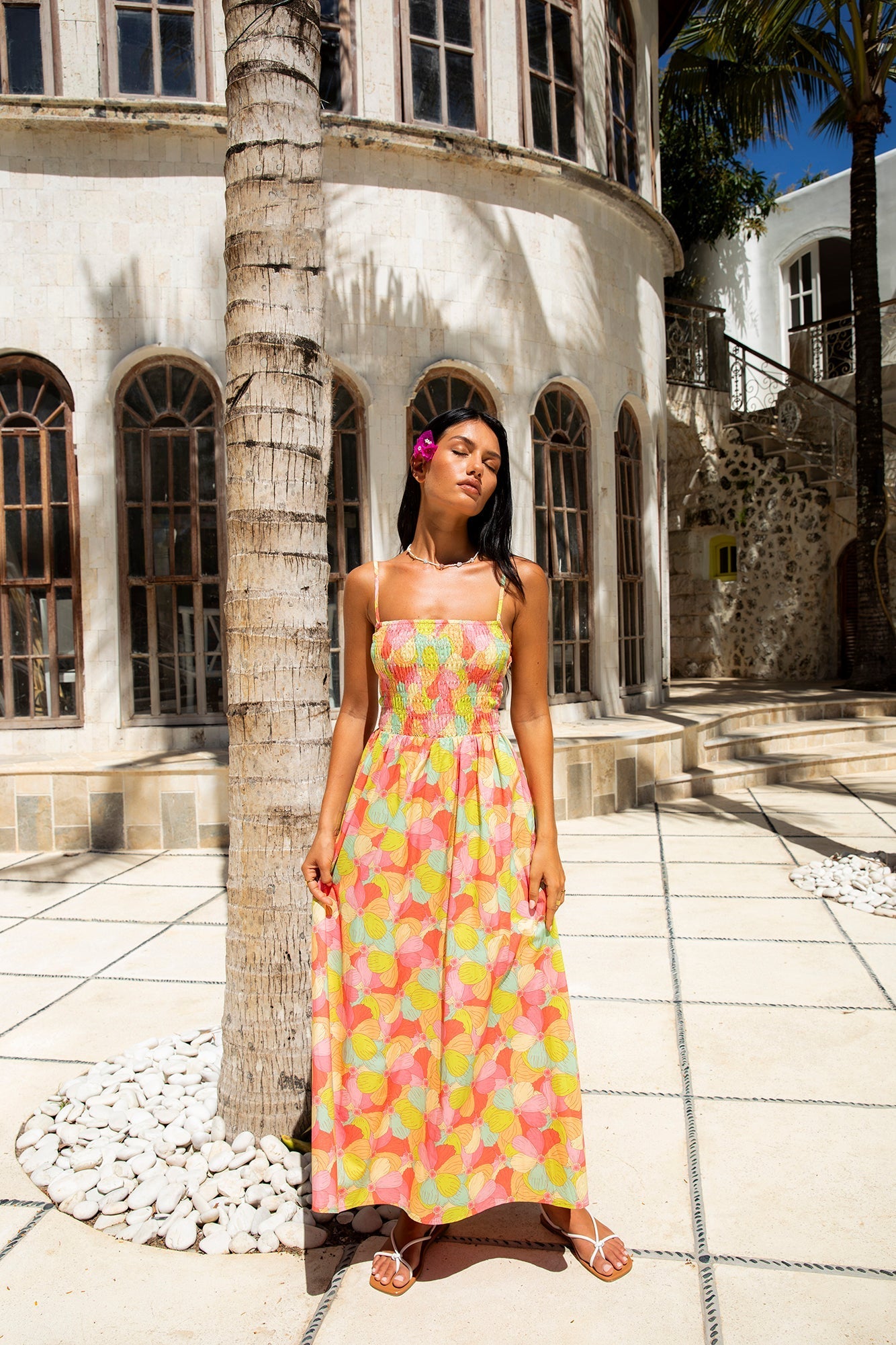 ARESS MILANO In Bloom Maxi Dress Floral