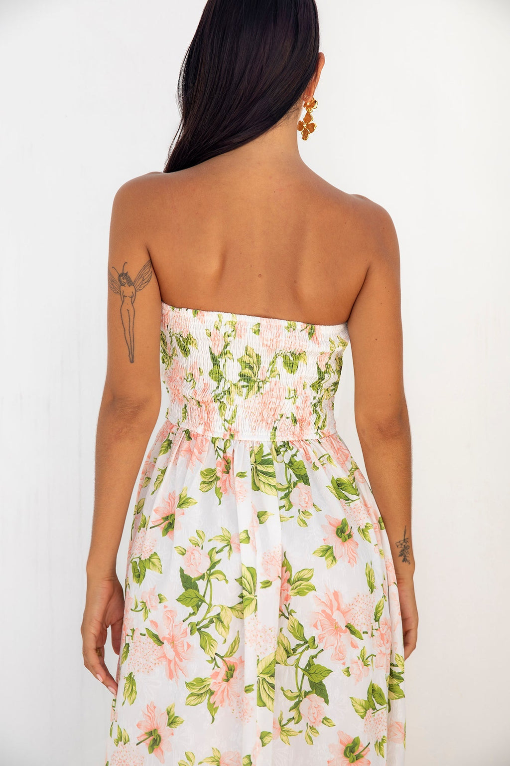 ARESS MILANO Bellissima Strapless Maxi Dress Pink
