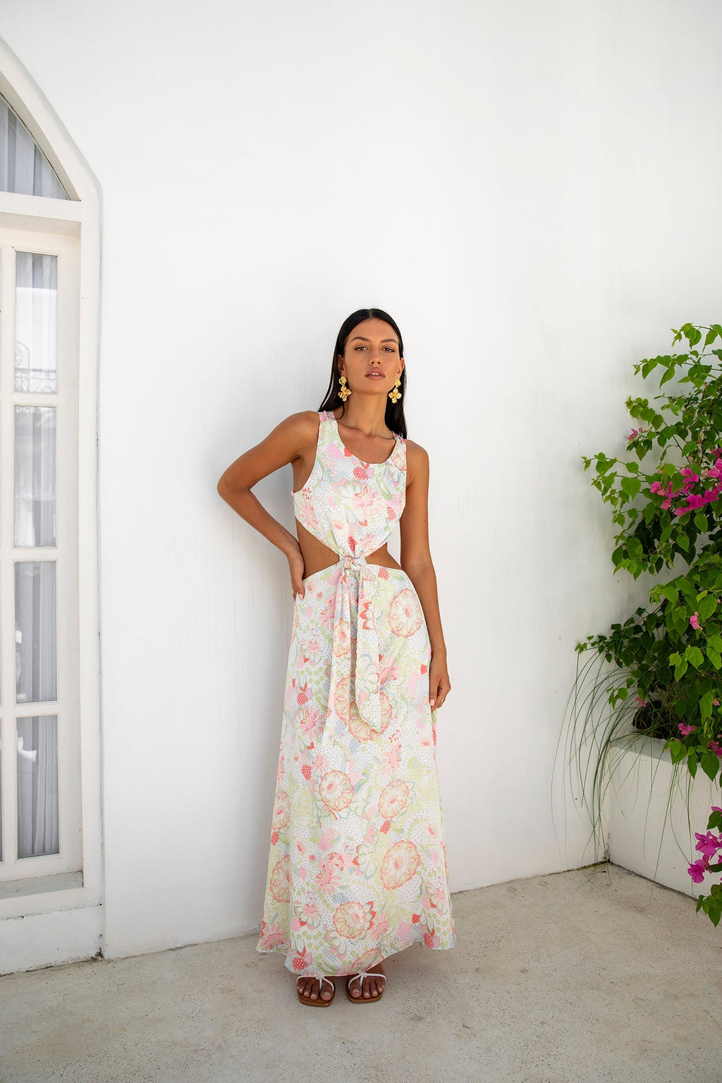 ARESS MILANO Clear Skies Maxi Dress Multi