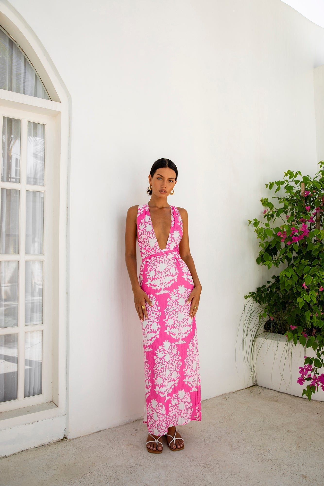 ARESS MILANO Harper Maxi Dress Pink