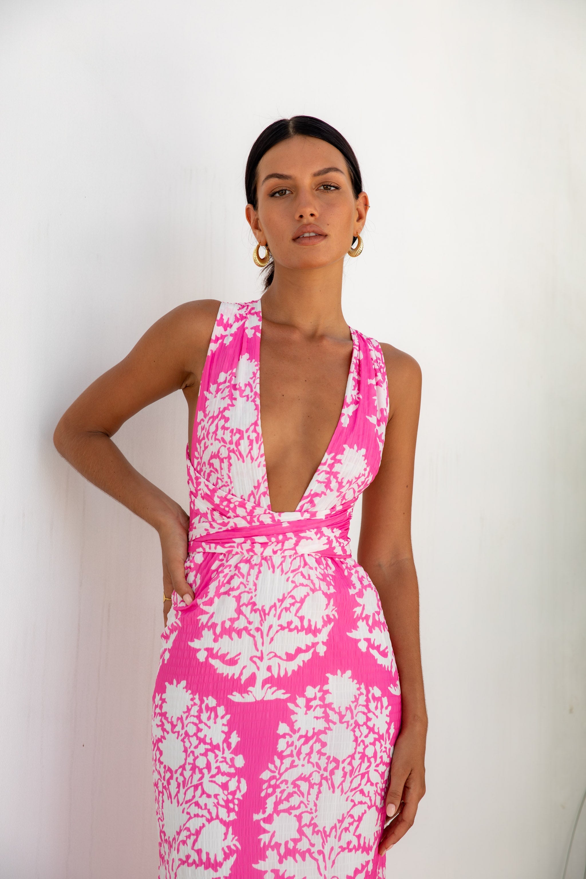ARESS MILANO Harper Maxi Dress Pink