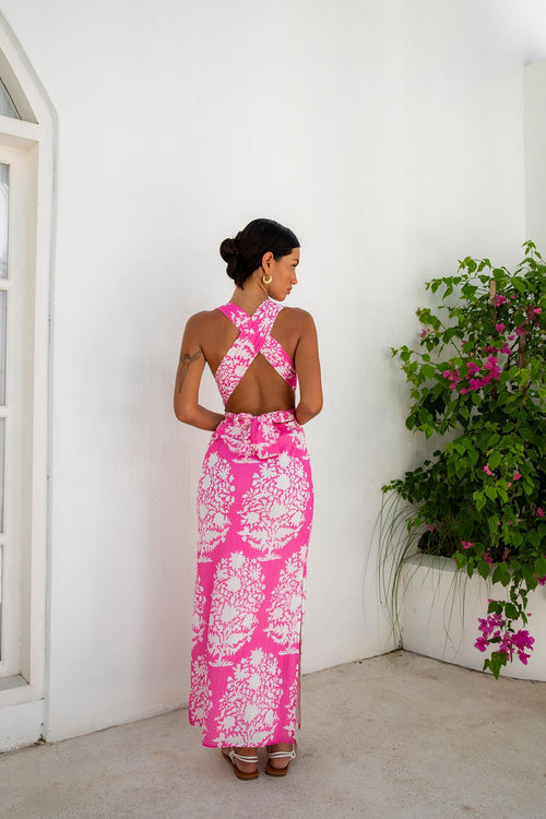 ARESS MILANO Harper Maxikleid Rosa