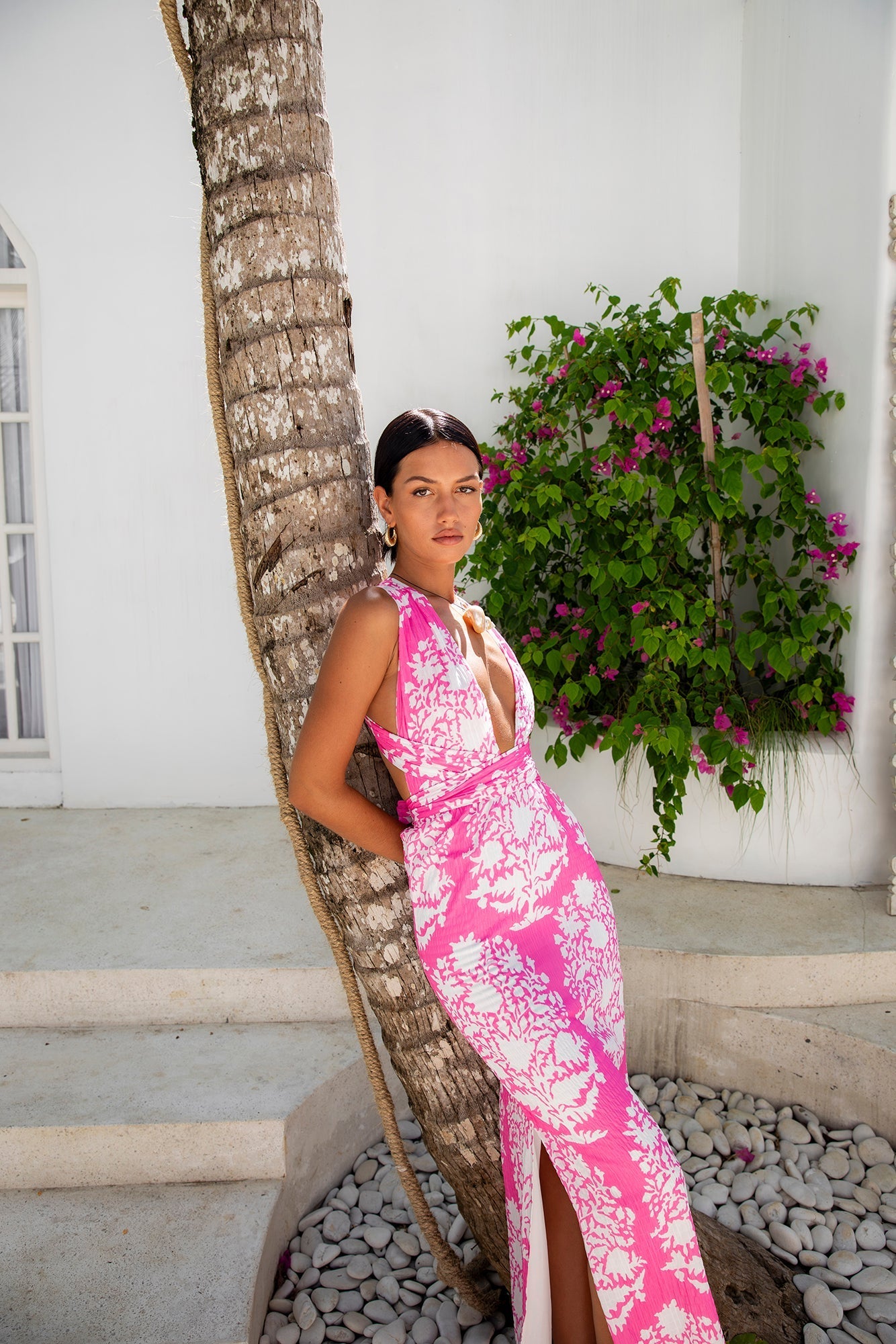 ARESS MILANO Harper Maxi Dress Pink