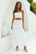 Enjoy Daylight Maxi Skirt White