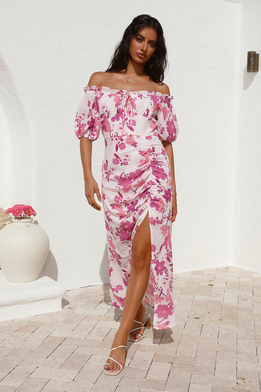 Comprehend It Midi Dress Pink
