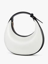 Trendy Contrast Color Crescent-shaped Handbag