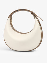 Trendy Contrast Color Crescent-shaped Handbag