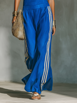 Women's Minimalist Linen Blend White Trim Sleeveless Jumpsuit MDZ1090B8Y