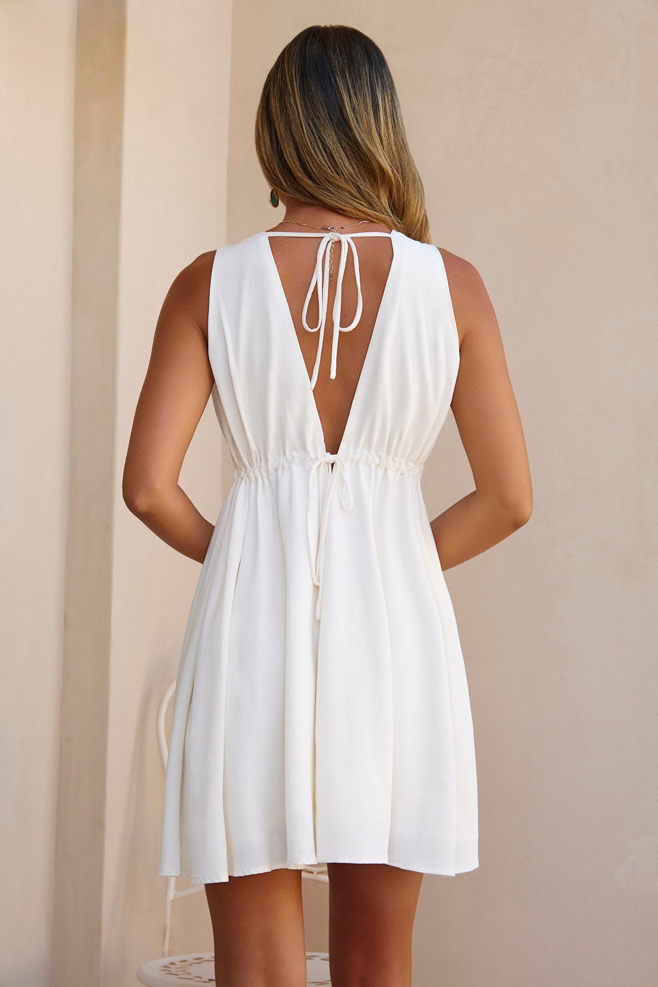 Spritz Of The Sun Mini Dress White