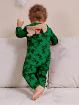 Christmas Elk Print Family One-Piece Pajamas