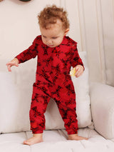 Christmas Elk Print Family One-Piece Pajamas