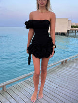 Elegant Ruffle Bodycon Mini Dress